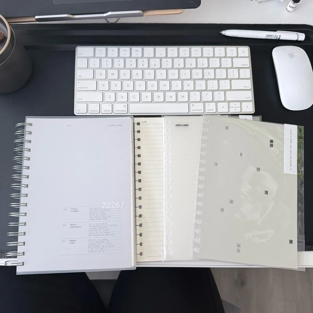 C&P 2026 weekly horizontal, spiral planner, monthly dashboard, and notes inserts